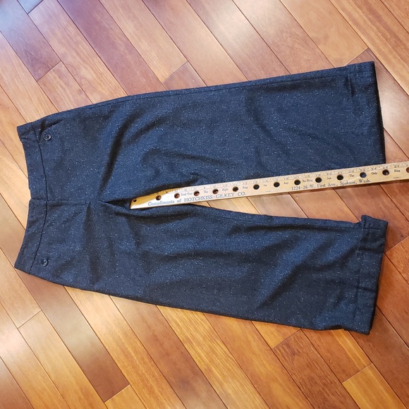 Classiques Entier Women's 6 Twill Herringbone wide leg trouser slack pants - Picture 4 of 10